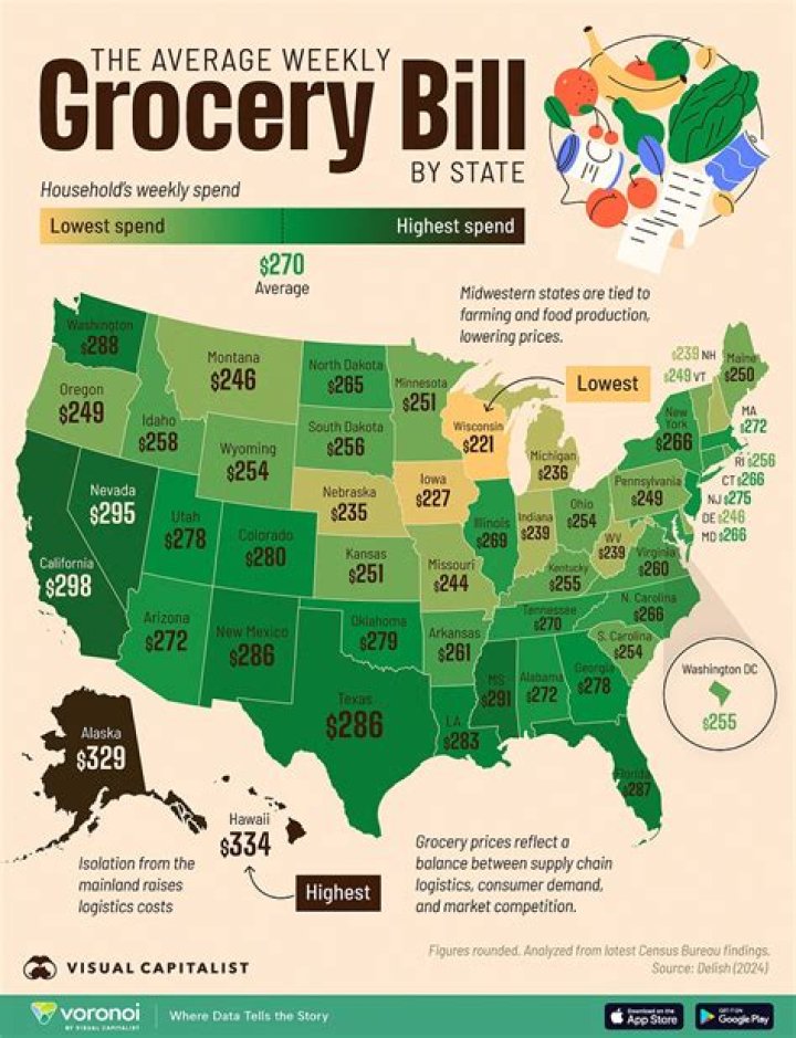 How Much Groceries Per Week For One Person