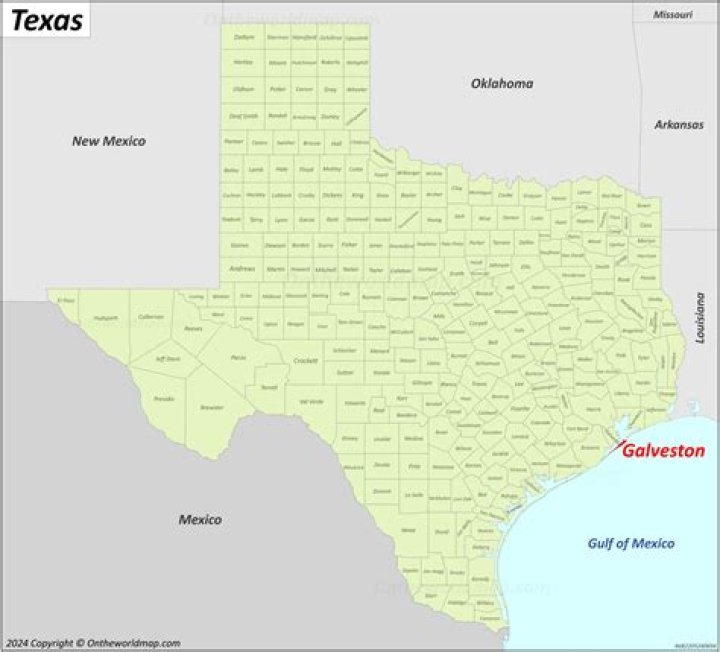 Question: Where Is Galveston Texas On A Map